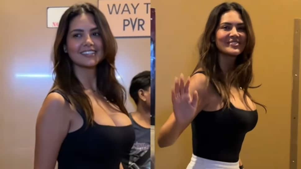 Esha Gupta Flaunts Her Perfect Curves In Plunging Top, Track Pants, Fans Call Her &#039;Sexiest&#039;