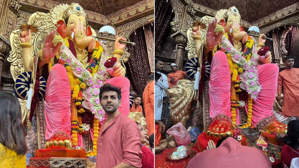 On Ganesh Chaturthi, Kartik Aaryan Visits Lalbaugcha Raja For Darshan; Bollywood Celebs Welcome Bappa Home - VIDEO, PICS