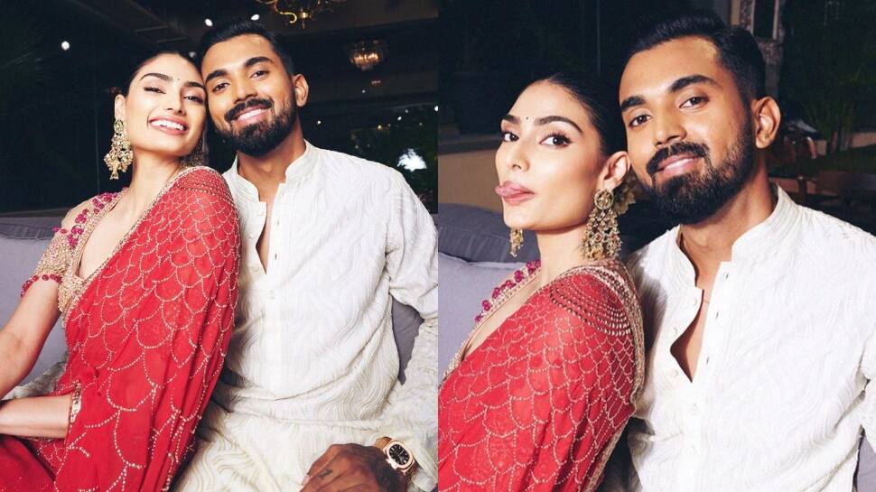 Athiya Shetty, KL Rahul Spell Elegance In Traditional Outfits From Ganesh Chaturthi Celebrations, Fans Call Them &#039;Cuties&#039;