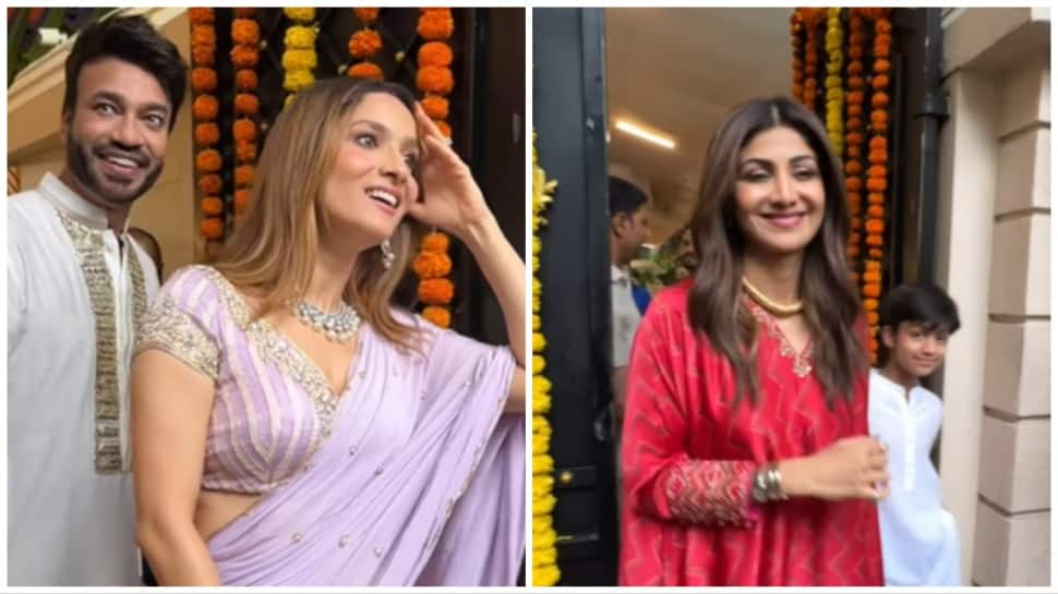 Ganesh Chaturthi 2023: Shilpa Shetty, Ankita Lokhande And Others Visit Ektaa Kapoor&#039;s Residence - VIDEO 