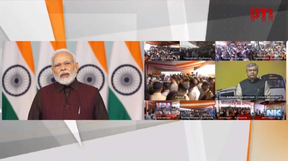 PM Modi Inaugurates 9 Vande Bharat Express Trains, Hails Them As A Symbol Of New India