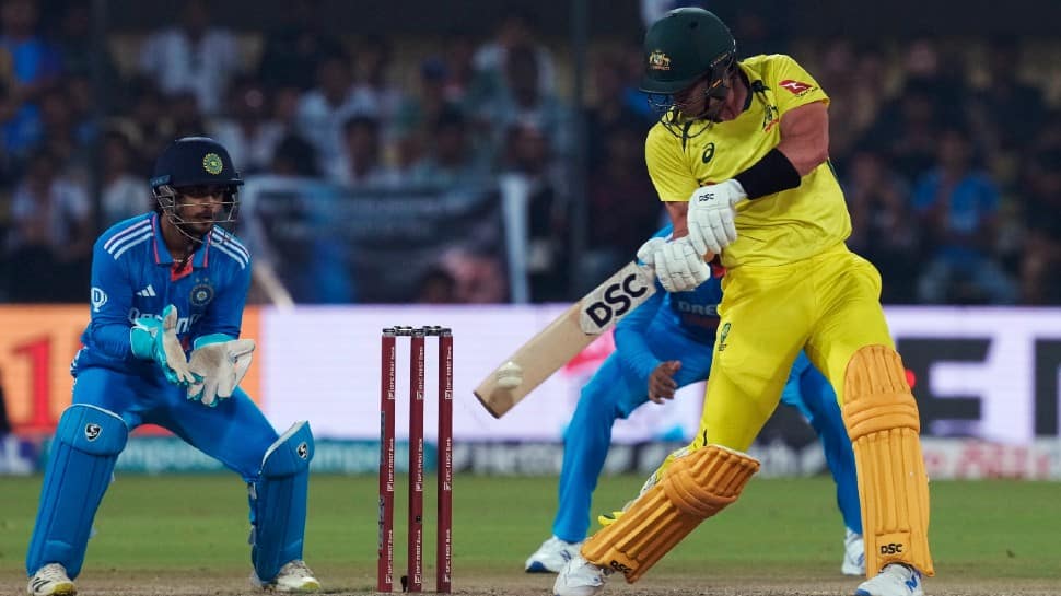 Sean Abbott registered his highest score of 54 in ODIs bettering his previous best of 49 against Pakistan in Lahore in 2022. Abbott and Josh Hazlewood put together 77 runs, second highest ninth-wicket partnership for Australia against India in ODI. Clint McKay and James Faulkner who previously added 115 runs in 2013. (Photo: AP)