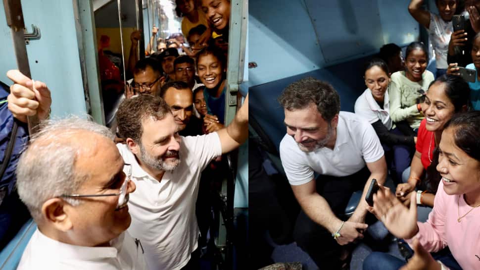 Rahul Gandhi Takes Train Ride In Chhattisgarh To Put Congress&#039; Campaign Trail On Track