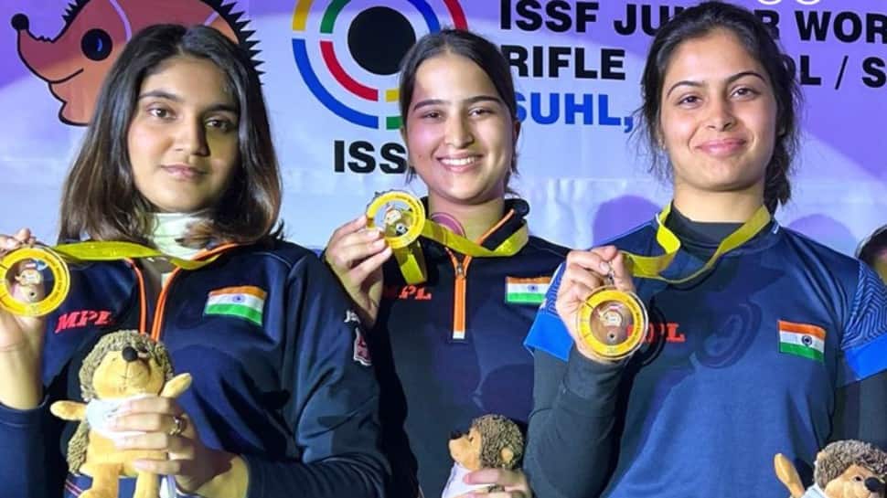 Manu Bhaker-Led India Women Shooting Team Win Gold Medal In 25m Pistol Event At Asian Games 2023