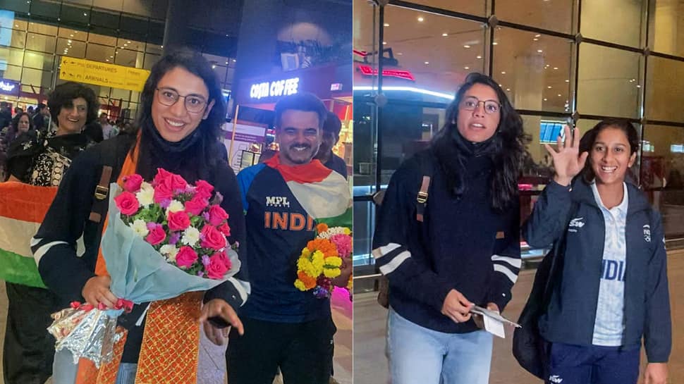 WATCH: Smriti Mandhana Looks Stunning With Glasses As She Gets Grand Welcome At Mumbai Airport Post Asian Games 2023 Gold Medal