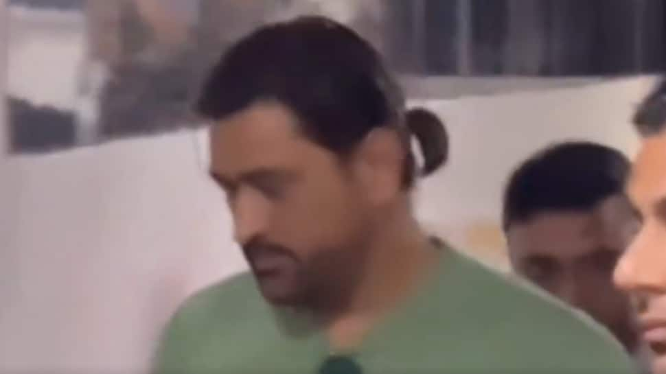 WATCH: MS Dhoni&#039;s New Look With Ponytail Goes Viral, Fans Say &#039;His 2007 Look Is Returning Soon&#039;