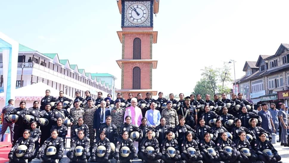 CRPF Kickstarts All Women Bike Rally From Lal Chowk In Jammu And Kashmir