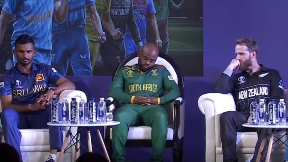 Cricket World Cup 2023: South Africa Captain Temba Bavuma Falls Asleep At Captains&#039; Day Meet, Pic Goes Viral
