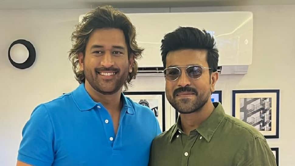 Ram Charan Is All Smiles As He Meets MS Dhoni, Fans Comment, &#039;Two GOATS In One Frame&#039;
