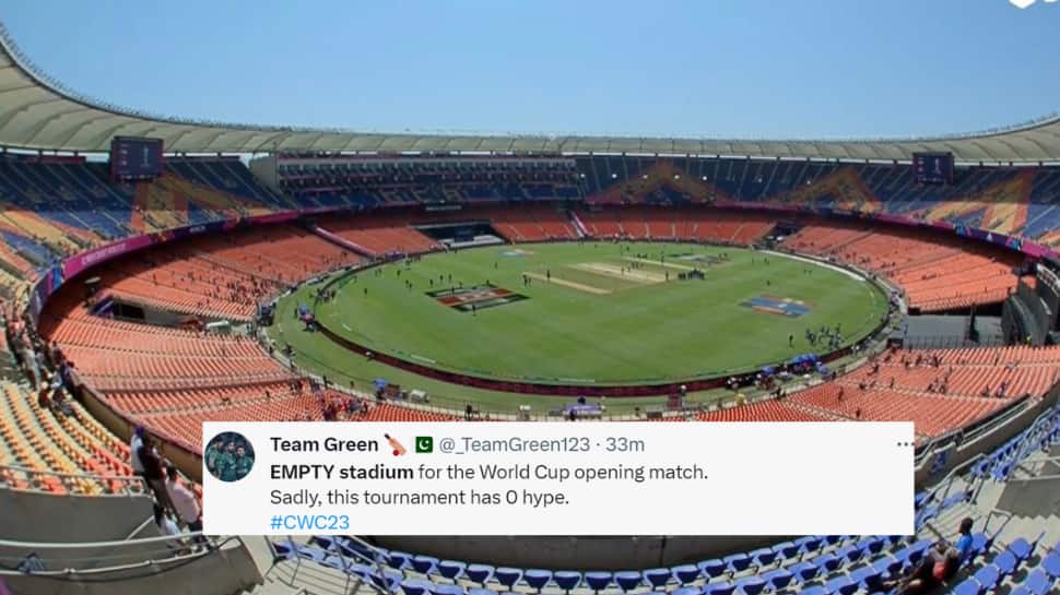 &#039;Just Embarrassing&#039;, Fans Roast Organisers After Spotting Empty Stadium At Ahmedabad For ENG vs NZ Cricket World Cup 2023 Opener
