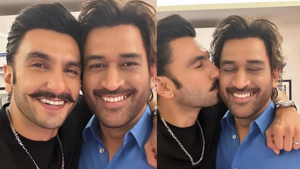 Ranveer Singh Meets MS Dhoni, Gives A Kiss On CSK Captain&#039;s Cheek; PIC Goes Viral