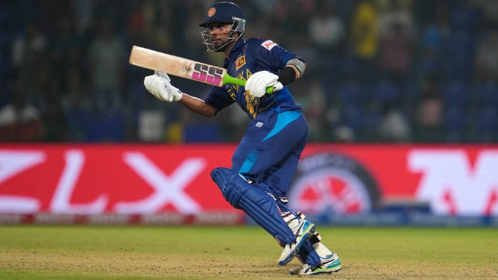 Sri Lanka skipper Dasun Shanaka en route to scoring 68 off 62 balls against South Africa in their ICC Cricket World Cup 2023 match in Delhi. Overall, 754 runs have been scored in the game between South Africa and Sri Lanka, the highest match total in the World Cup. The previous best was 714 between Australia and Bangladesh in Nottingham in 2019. (Photo: AP)