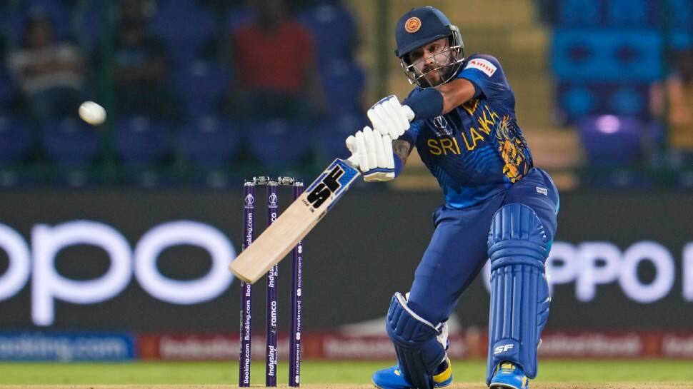 Sri Lanka's Kusal Mendis notched up 76 off 42 balls with 8 sixes against South Africa in their ICC Cricket World Cup 2023 match in Delhi. Mendis powered Sri Lanka recorded a score of 94 in the first ten overs, the second-highest powerplay score in the ODI World Cup. The highest is 116/2, recorded by New Zealand against England in Wellington in 2015. Kusal Mendis (55) completed 50 sixes in ODI. (Photo: AP)