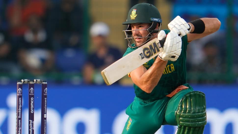 South African batter Aiden Markram smashed his century off 49 balls against Sri Lanka in an ICC Cricket World Cup 2023 match in Delhi on Saturday. This is the fastest hundred recorded in the World Cup. Kevin O’Brien previously recorded a century of 50 balls against England in 2011. (Photo: AP)