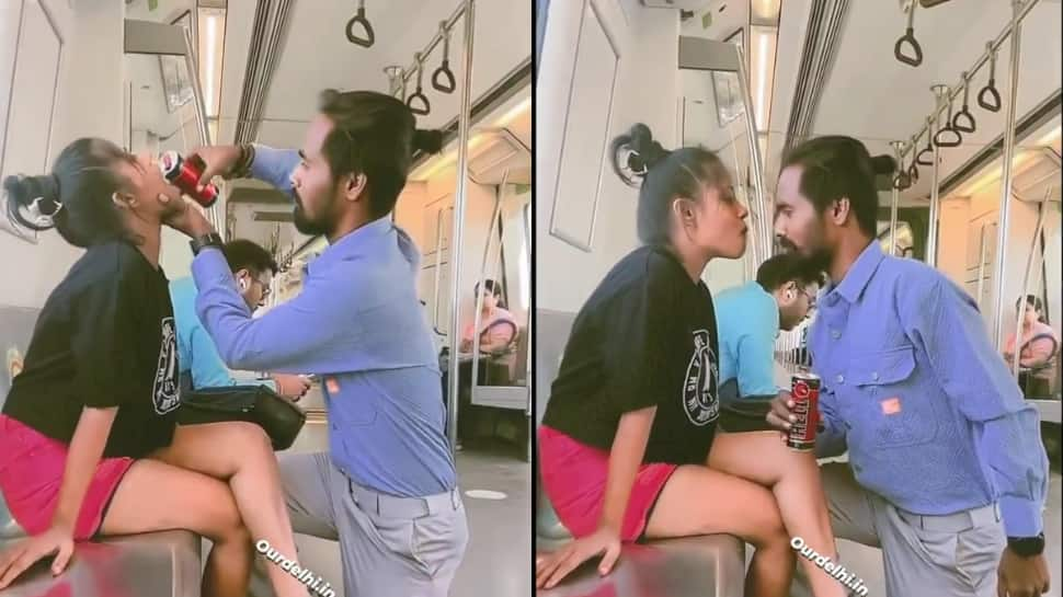 Controversial Soft Drink Video Of Couple In Delhi Metro Sparks Outrage On Social Media - Watch