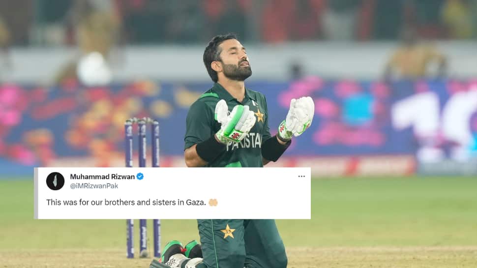 PAK&#039;s Mohammad Rizwan Dedicates World Cup Ton Vs SL To &#039;Brothers And Sisters In Gaza&#039;