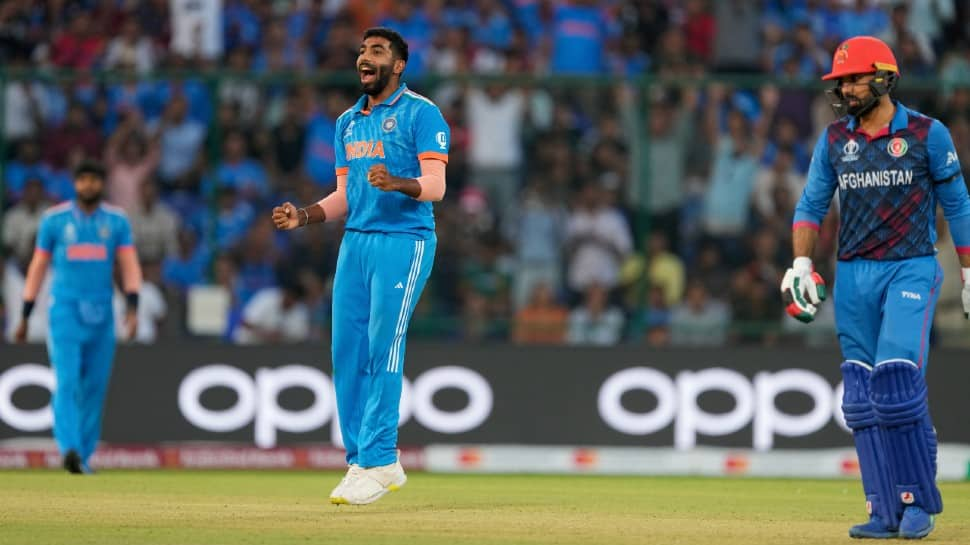 The spell of 4/39 against Afghanistan in the ICC Cricket World Cup 2023 match at the Arun Jaitley Stadium in New Delhi is the best figures for Jasprit Bumrah in ODI World Cups. (Photo: AP)