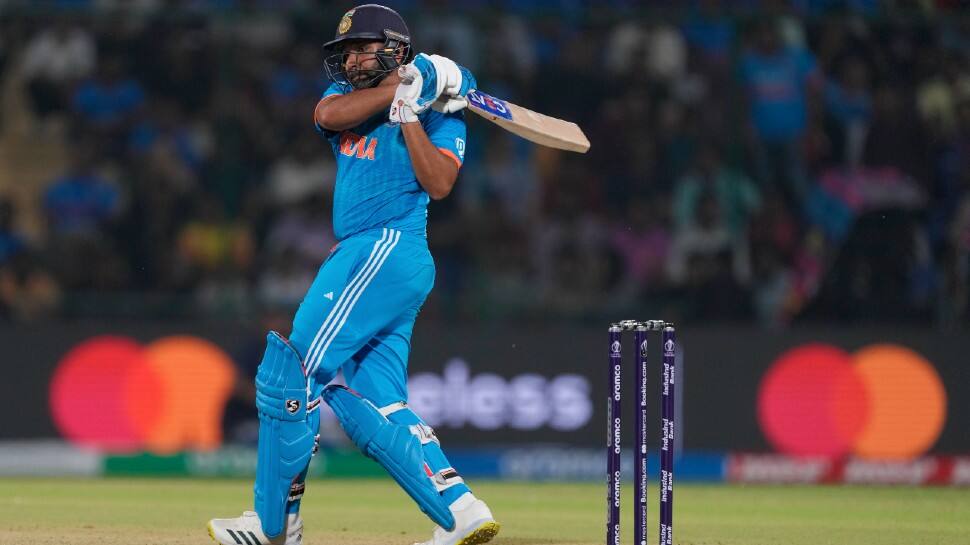 Indian skipper Rohit Sharma has hit 28 sixes in the World Cup, the most by an Indian batter in the ODI World Cup, he surpassed Sachin Tendulkar’s tally of 27 sixes. (Photo: AP)