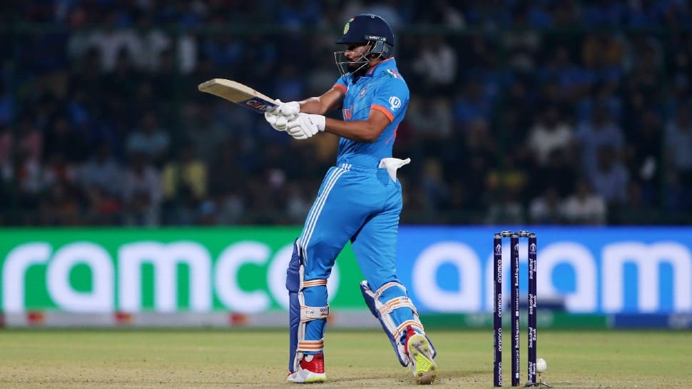 Team India batter Shreyas Iyer (94) needs six sixes to get to 100 maximums across formats. Iyer will also be playing his 50th ODI against Pakistan in the ICC Cricket World Cup 2023 match. (Photo: ANI)