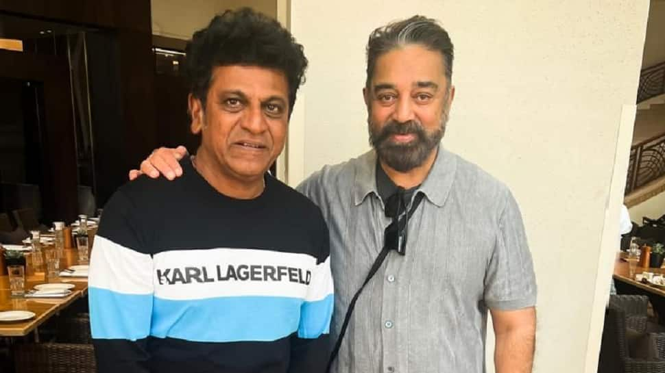 Actor Kamal Haasan Meets Kannada Superstar Shiva Rajkumar Ahead Of &#039;Ghost&#039; Release