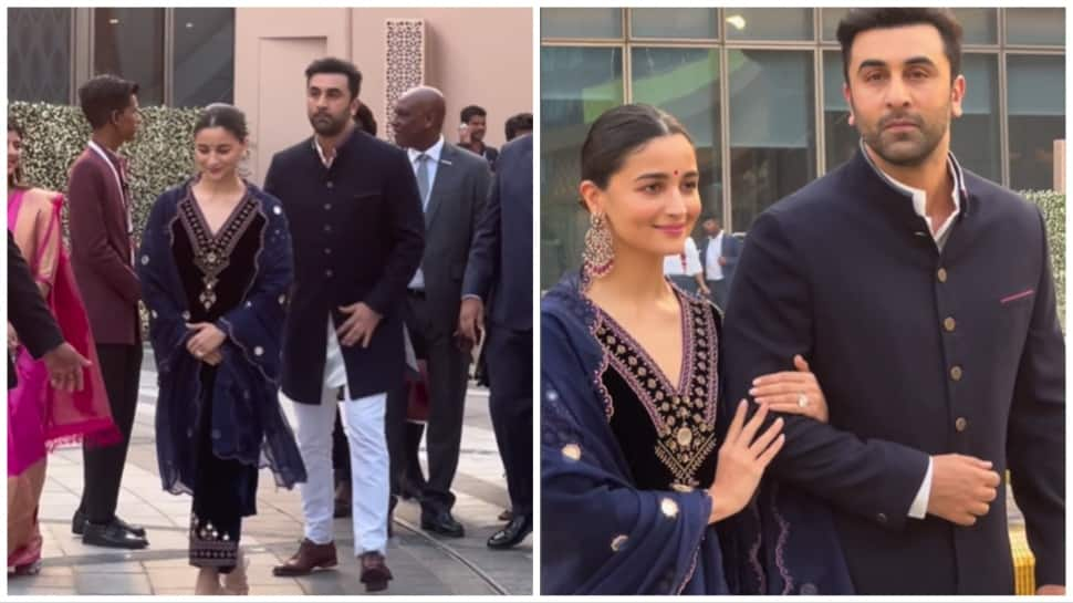 Alia Bhatt, Ranbir Kapoor Look Graceful In Royal Ethnic Ensemble - VIDEO