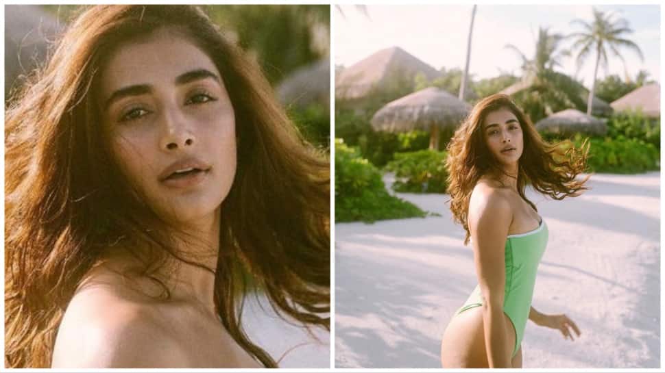 970px x 545px - Pooja Hegde Soars Temperature In Green Monokini - Check Dreamy Vacation  PICS | News | Zee News