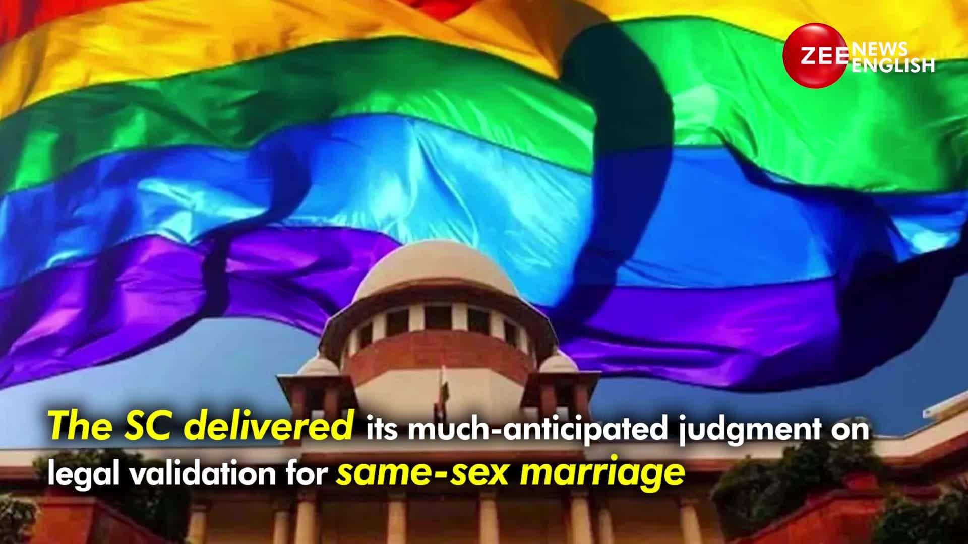 Same Sex Marriage Verdict Supreme Court Refuses To Recognise Same Sex Marriage Zee News
