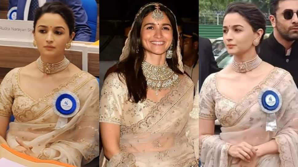 Ayodhya Ram Mandir: Alia Bhatt Dons Saree With Ramayana-Inspired Motifs For  Spiritual Ceremony, Flaunts Theme-Based Style! - Boldsky.com