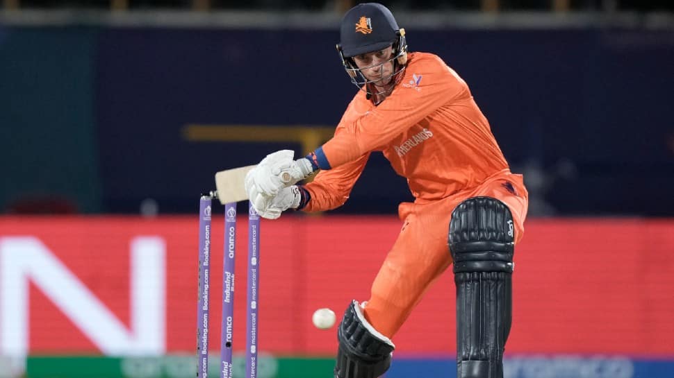 Netherlands captain Scott Edwards equalled Ryan ten Doeschate's record with his 14th ODI fifty against South Africa in ICC Cricket World Cup 2023 match in Dharamsala. (Photo: AP)