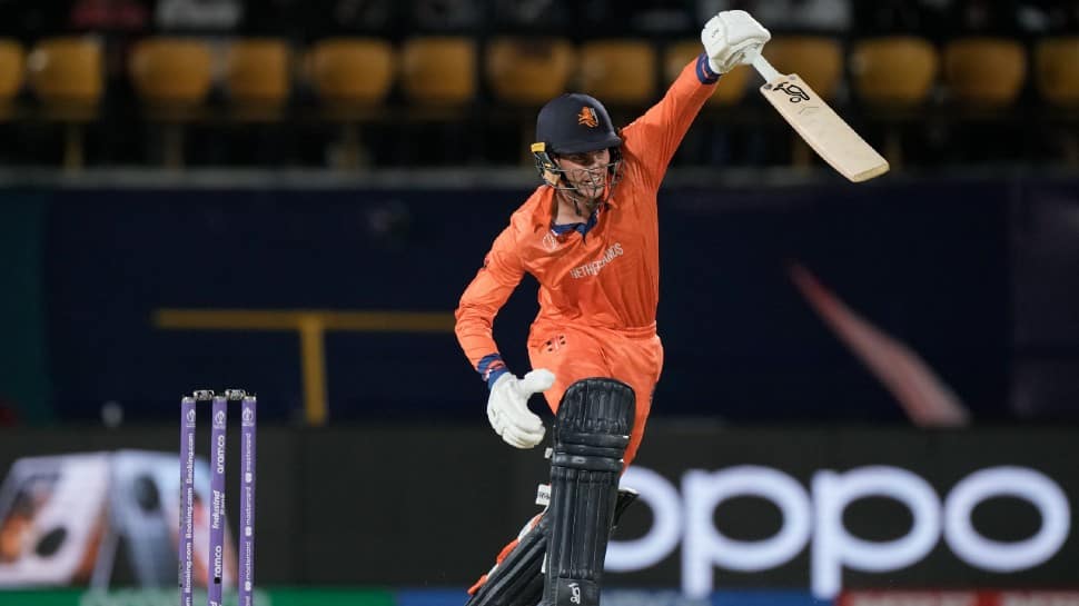 Scott Edwards, who scored 78, the second-highest score by a Netherlands captain in the ODI World Cup. The first one was by Peter Borren (84) against Ireland in 2011. (Photo: AP)