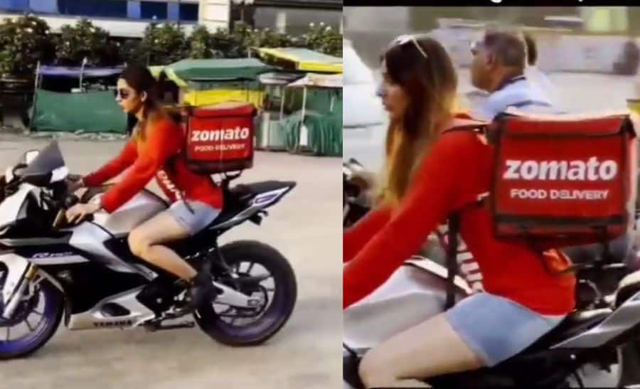 Woman In Zomato Delivery Agent’s Dress Riding A Sports Bike Goes Viral, CEO Deepinder Goyal Responds