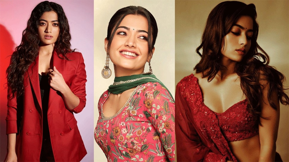 5 Best Looks Of Pushpa Actress Rashmika Mandanna In Red Outfits On Navratri