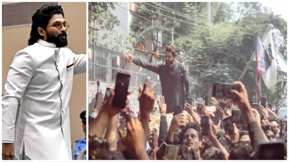 Allu Arjun Receives Grand Welcome From Fans In Home Town Post National Award Win - Vimarsana News