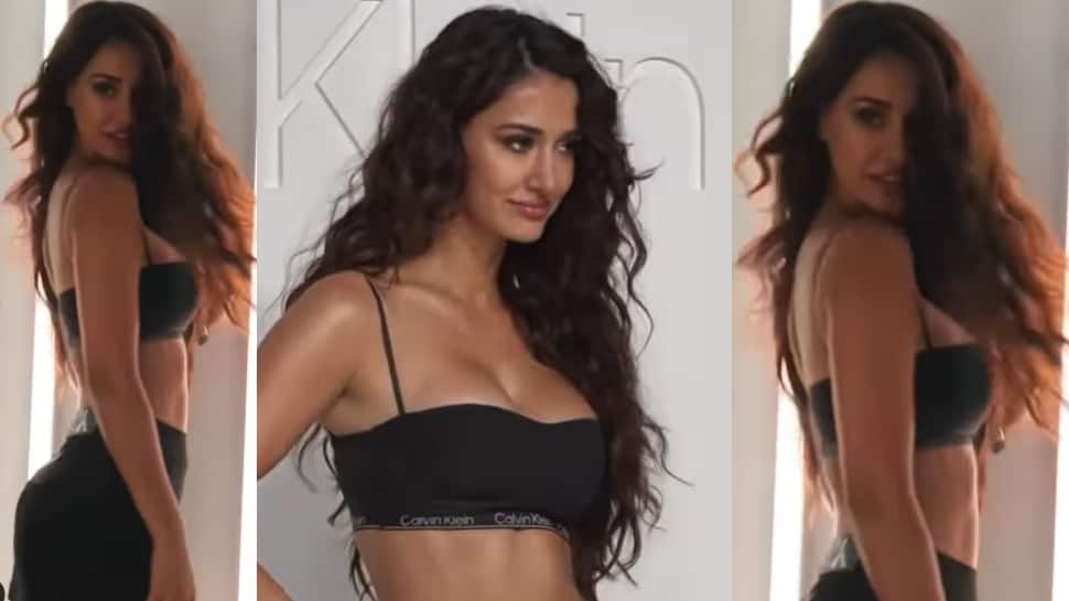 Disha Patani Makes Jaws Drop In Black Bralette, Shorts; Fans Call Her &#039;Hottie&#039; 