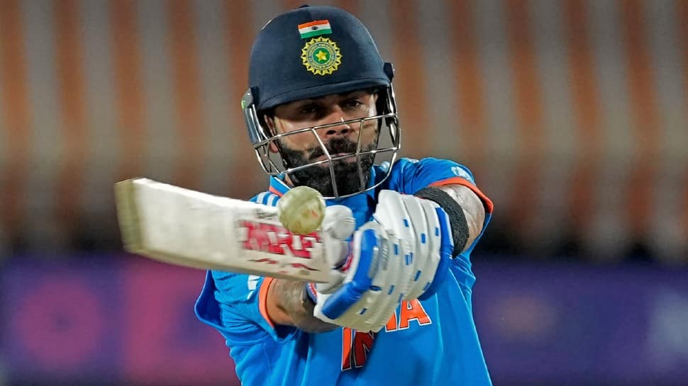 Former India captain Virat Kohli (13,436) has surpassed Sanath Jayasuriya’s tally of 13,430 runs to become the fourth leading run-scorer in ODIs. Kohli scored 95 in India's four-wicket win over New Zealand in the ICC Cricket World Cup 2023 match. (Photo: AP)