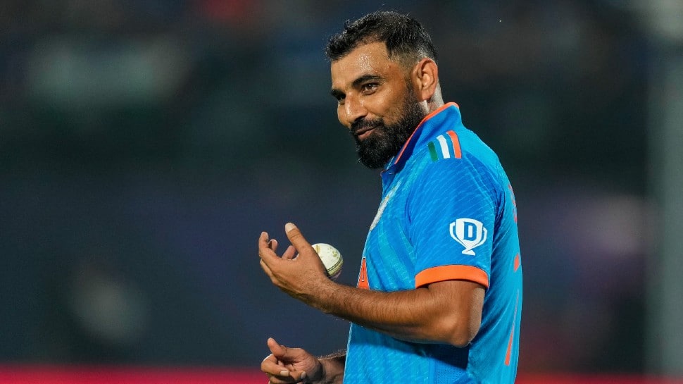 Team India pacer Mohammed Shami became the first Indian to pick two five-wicket hauls in the ODI World Cup. Shami was the 'Player of the Match' after India's win in ICC Cricket World Cup 2023 match in Dharamsala. (Photo: AP)