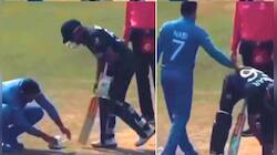 Babar Azam Refuses To Let Senior Mohammad Nabi Tie His Shoe Lace - WATCH