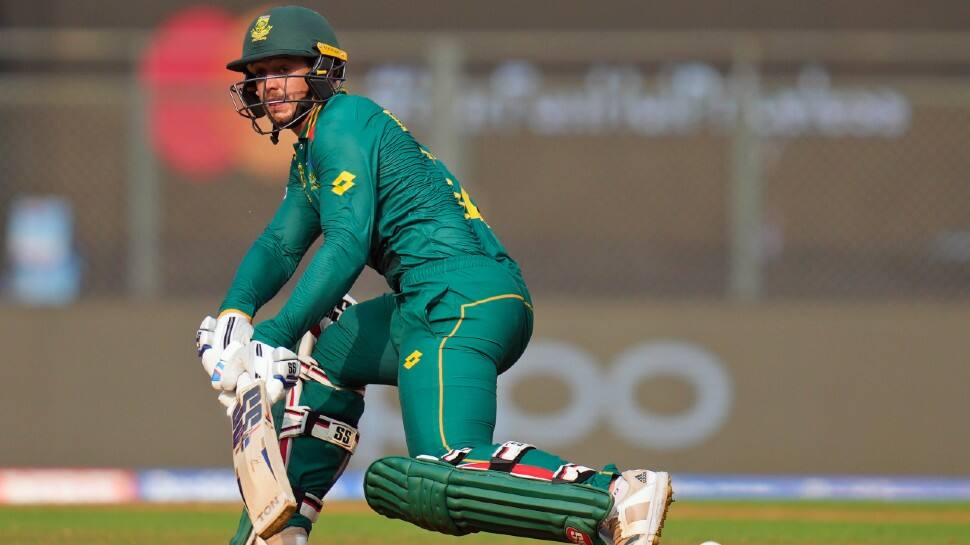 South Africa's Quinton de Kock scored his 20th ODI century against Bangladesh in ICC Cricket World Cup 2023 in Mumbai, becoming the second-fastest South African batsman to reach this milestone in 150 innings. The fastest was Hashim Amla, who achieved it in 108 innings, while the third-fastest was AB de Villiers, who took 175 innings to score 20 ODI hundreds. (Photo: AP)