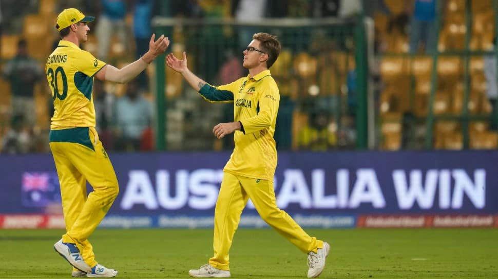 Australian leg-spinner Adam Zampa has picked four-fers in his third consecutive game in the ongoing ODI World Cup 2023, this is the most by an Australian in the ODI World Cup and joint most along with Shahid Afridi and Mohammed Shami overall. (Photo: AP)