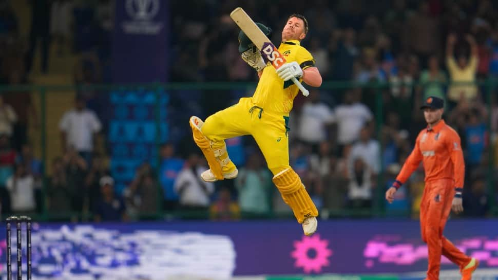 Australian opener David Warner registered his sixth century in the ODI World Cup, the second joint most number of centuries along with Sachin Tendulkar. Rohit Sharma tops the list with 7 centuries. (Photo: AP)