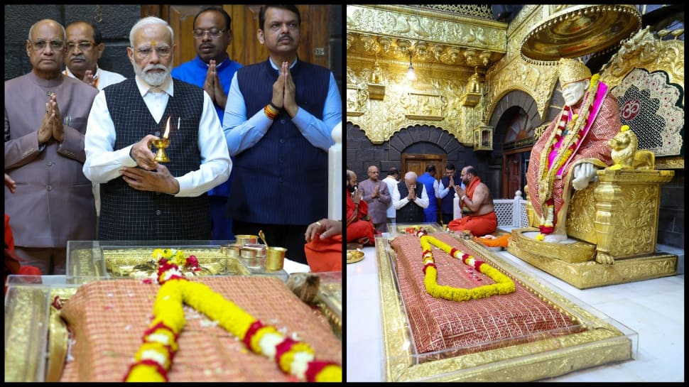 PM Modi Performs Puja At Sai Baba Temple, Shirdi