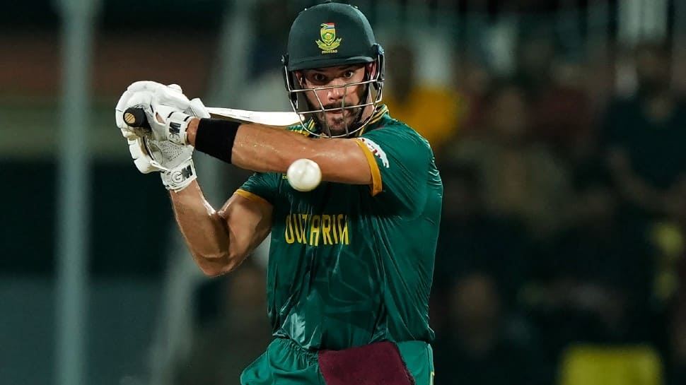 The 91 scored by Aiden Markram is the third-highest score by a batter in the ODI World Cup while chasing Chennai. Mark Waugh’s 110 against New Zealand in 1996 followed by KL Rahul’s 97 not out against Australia in 2023. (Photo: AP)