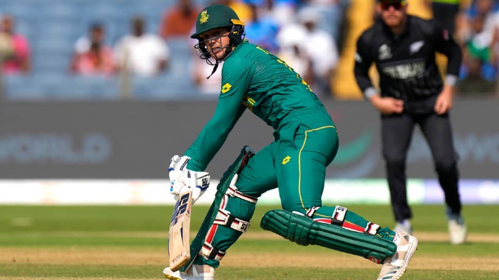 South Africa wicketkeeper Quinton de Kock has scored the most runs for South Africa in a World Cup edition - 545 in ICC Cricket World Cup 2023, surpassing Jacques Kallis (485). (Photo: AP)