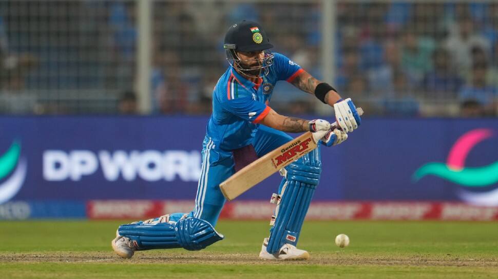 Former India captain Virat Kohli is now joint-top with Sachin Tendulkar for smashing the most tons (49) in ODIs. Kohli scored 101 not out against South Africa in ICC Cricket World Cup 2023 match at the Eden Gardens in Kolkata on Sunday. (Photo: AP)