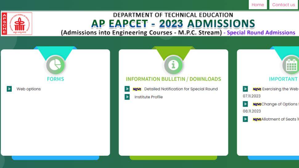 AP EAMCET Counselling 2023: MPC Special Round Web Option Entry Begins Today At cets.apsche.ap.gov.in- Direct Link To Apply Here