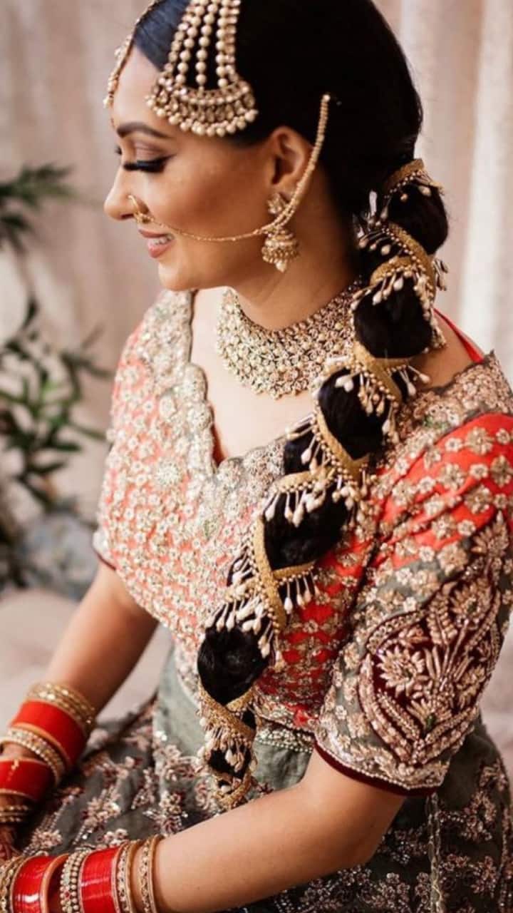 Follow me | Hair style on saree, South indian wedding hairstyles, Bridal  hairstyle indian wedding
