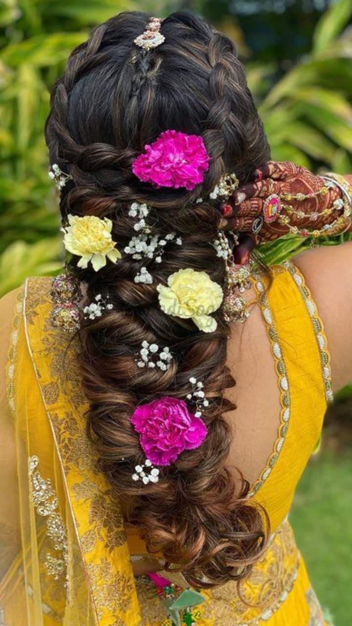 13 Gorgeous Haldi Hairstyle Ideas For Brides