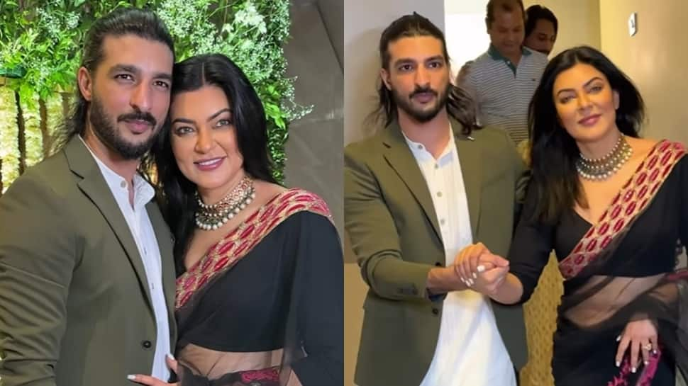 Sushmita Sen Walks Hand-In-Hand For Diwali Bash With Ex-Boyfriend Rohman Shawl 