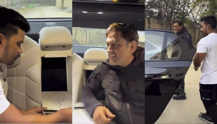 MS Dhoni Gives Autograph On Fan&#039;s BMW Car, Video Goes Viral - Watch