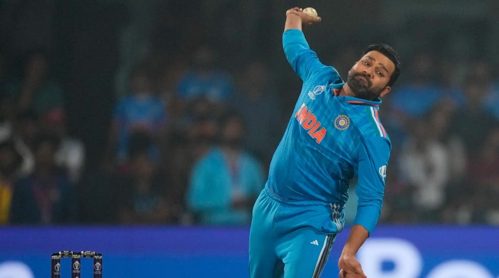 WATCH: Team India Captain Rohit Sharma Bowls After 4284 Days, Picks Up A Wicket Vs Netherlands In ICC Cricket World Cup 2023 Match As Wife Ritika Sajdeh’s Reaction Goes Viral